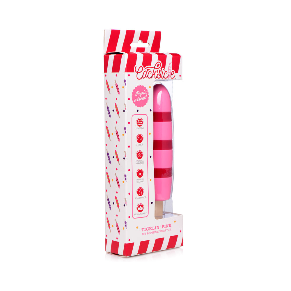 Cocksicle Ticklin' Pink 10X Popsicle Vibrator