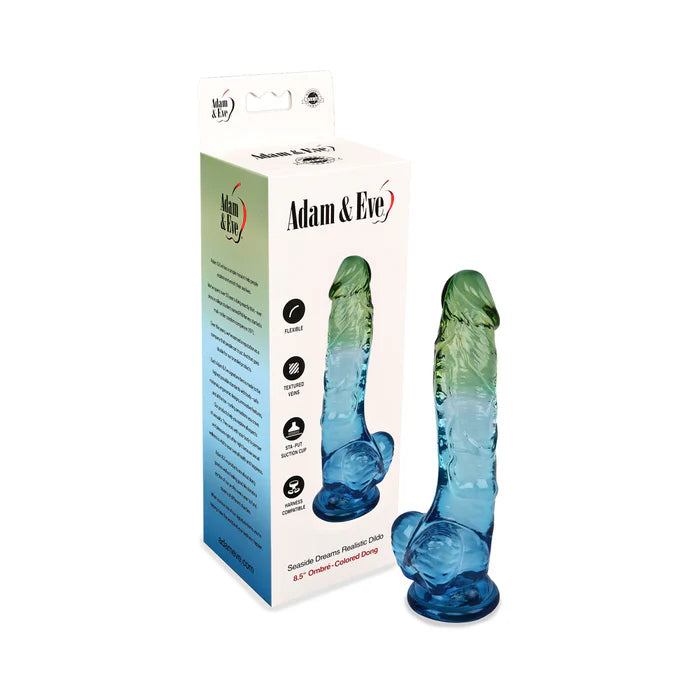 Adam & Eve Realistic Dildo 8.5 in. – Sunrise, Sunset & Seaside Dreams