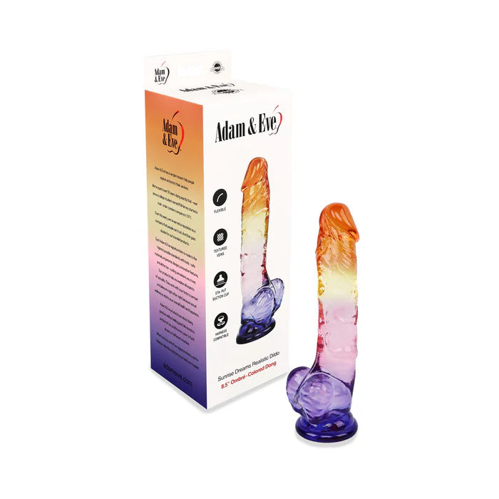 Adam & Eve Realistic Dildo 8.5 in. – Sunrise, Sunset & Seaside Dreams
