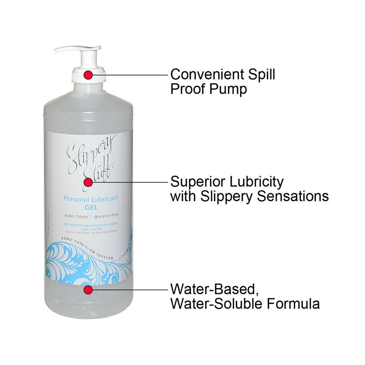 Slippery Stuff Gel Water-Based Lubricant 32 oz.