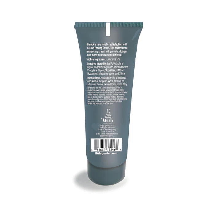 B-Luvd Erection Prolong Cream 2oz