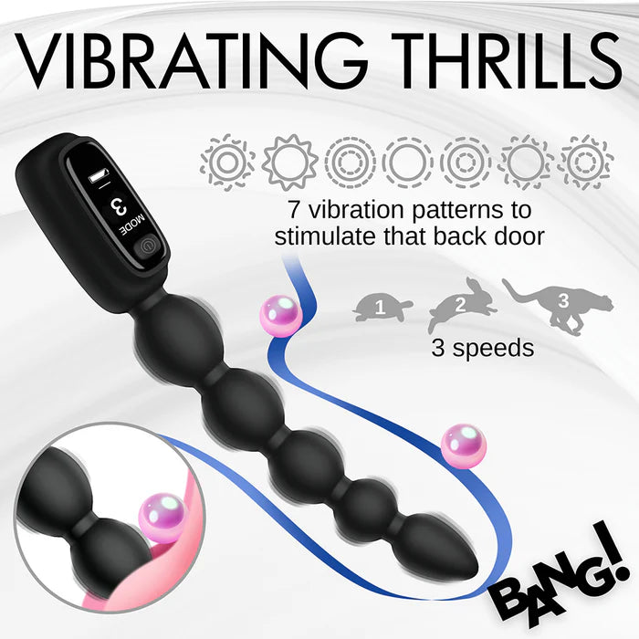 BANG! Digital Silicone Anal Beads