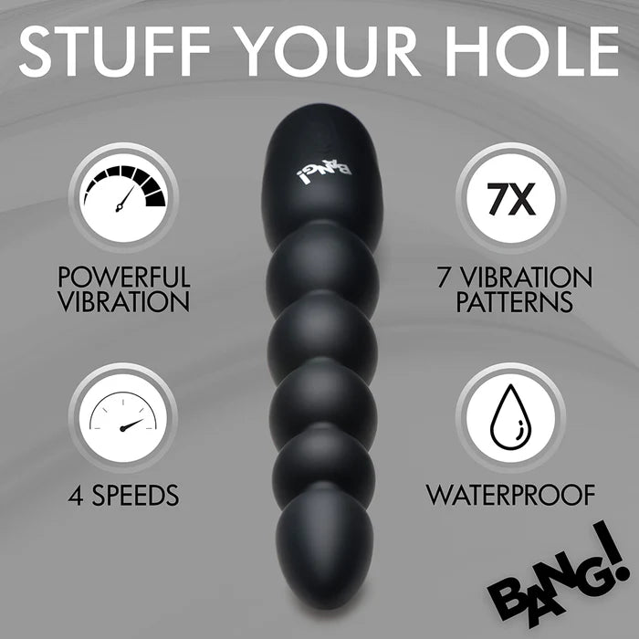 BANG! Digital Silicone Anal Beads