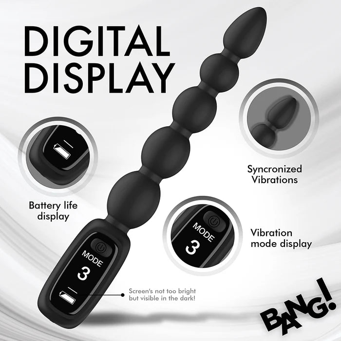 BANG! Digital Silicone Anal Beads