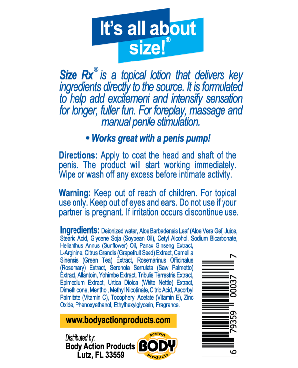 Body Action Size RX (4.5oz)