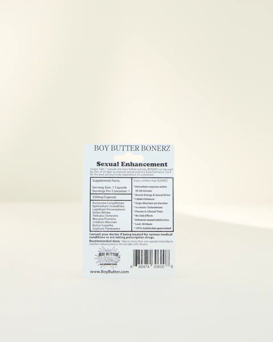 Boy-Agra Boy Butter Bonerz - Male Enhancement Formula - 1 Blister Pack