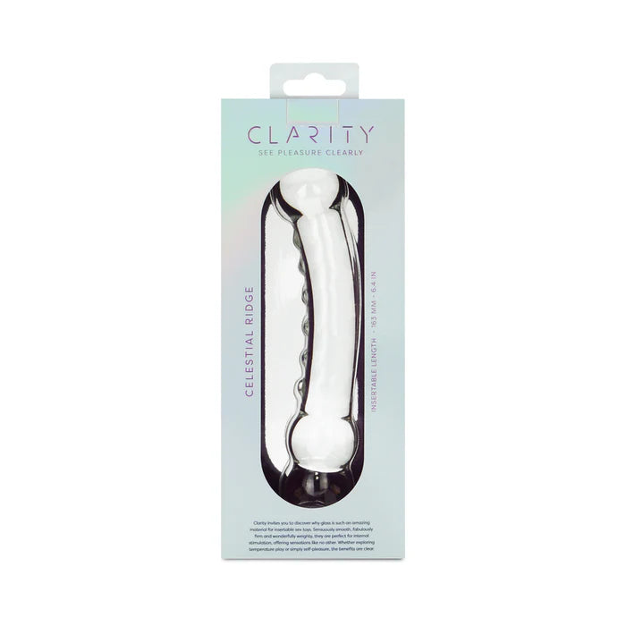 Clarity Celestial Ridge Glass Dildo