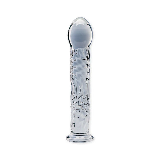 Clarity Seraphic Ripple Glass Dildo