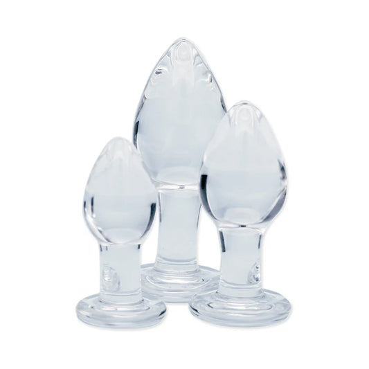 Clarity Utopian Trinity Glass Plug Set