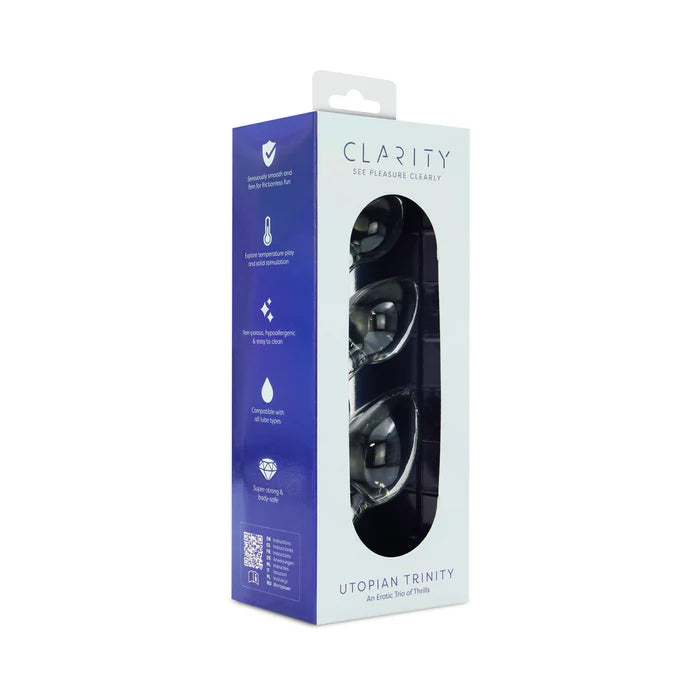 Clarity Utopian Trinity Glass Plug Set