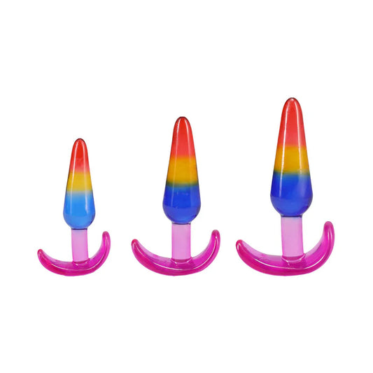 Crystal Jellies Anal Trainer Set S/M/L Rainbow