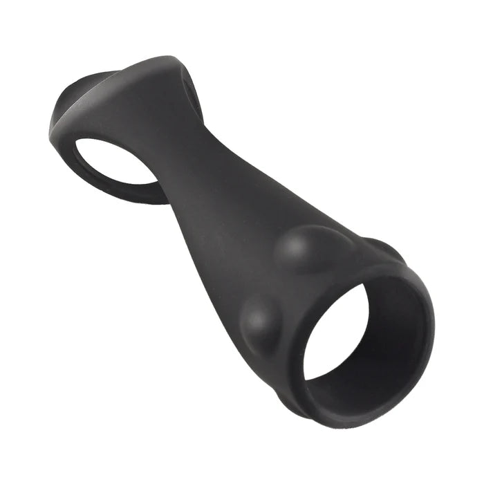 Enhancer Textured Cock Strap & Ball Stretcher Black