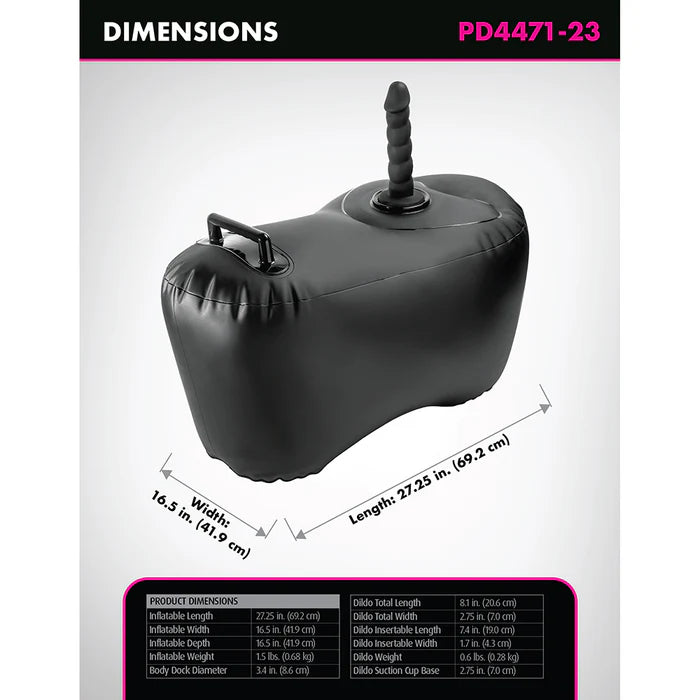 Fetish Fantasy Series Body Dock Inflatable Love Seat Black