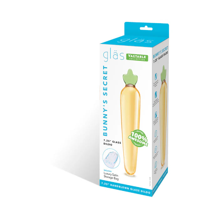 Glas Bunny's Secret 7.25 in. Glass Dildo: