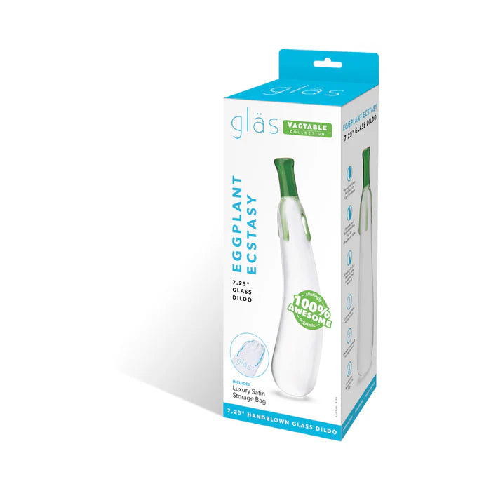 Glas Eggplant Ecstasy 7.25 in. Glass Dildo
