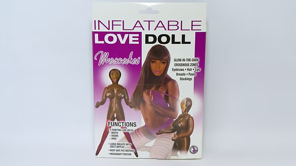 Inflatable Love Doll Mercedes 3 Hole Missionary Position Blow Up Doll (Brown)