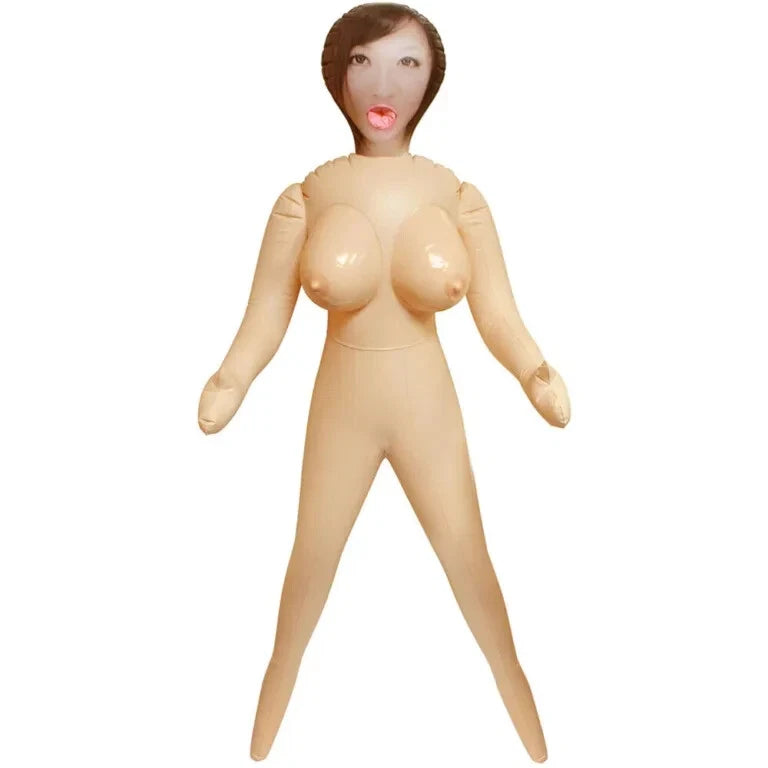Inflatable Love Doll Ming 3 Hole Missionary Position Blow Up Doll (Ivory)
