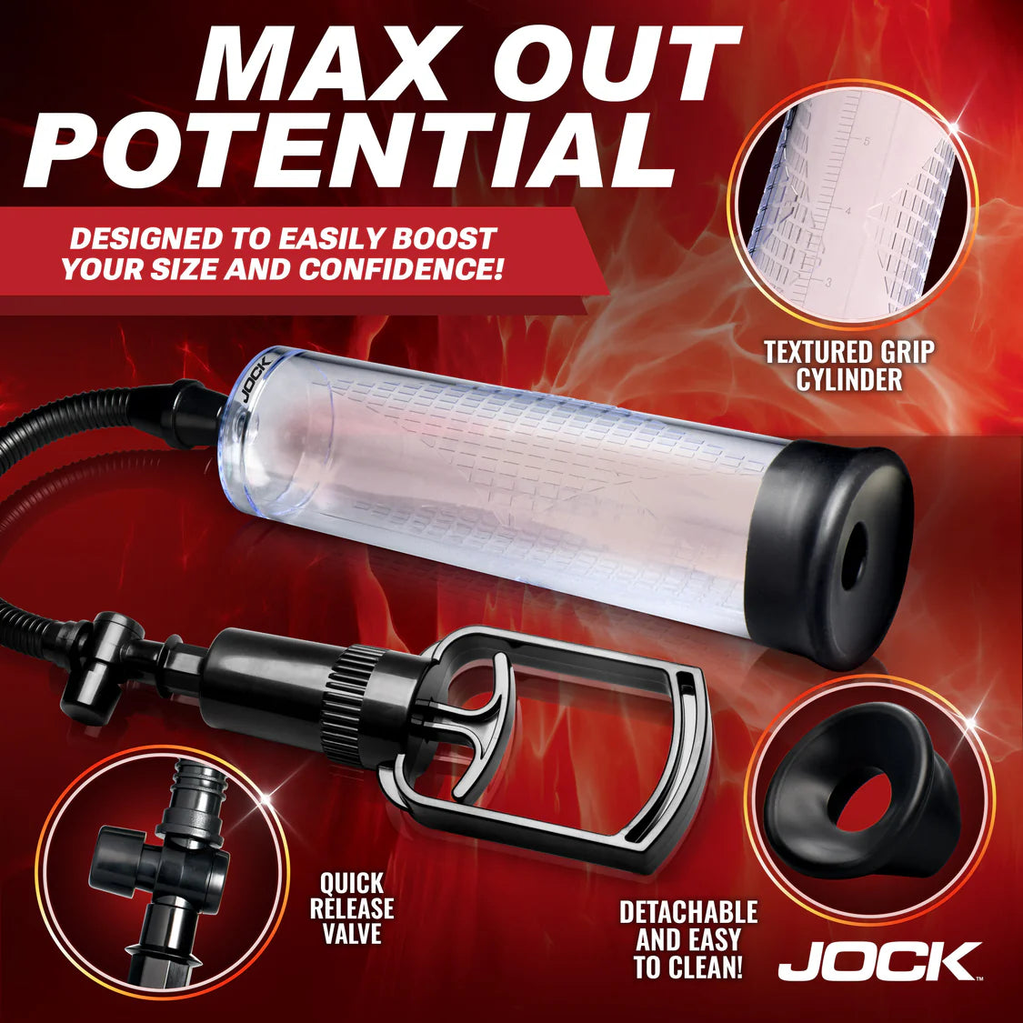 JOCK Amp Up Penis Pump with Pull Rod