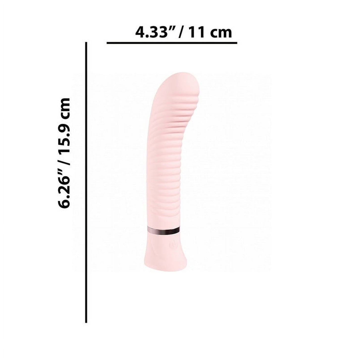 Loveline Divine Rechargeable Silicone Ribbed G-Spot Vibrator Pink