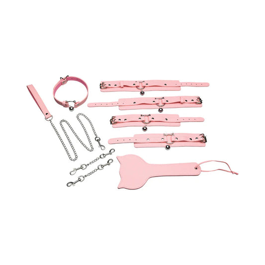 Master Series Kitty Bondage Set Vegan Leather Pink Kit