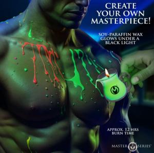 Master Series UV Blacklight Reactive Drip Candle 3-Piece Set