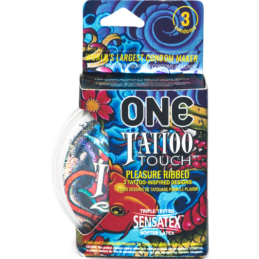 ONE Tattoo Touch Condom 3-Pack