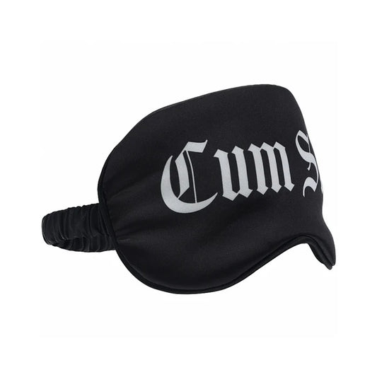 Ouch! Cum Slut Printed Mask Satin Black