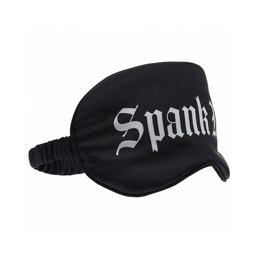 Ouch! Spank Me Printed Mask Satin Black