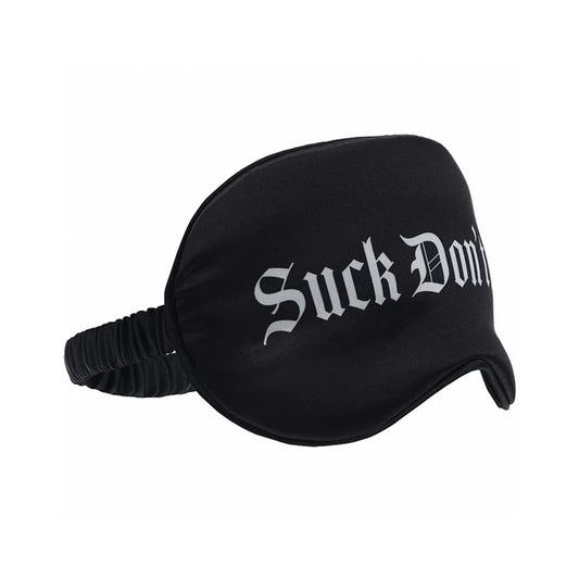 Ouch! Suck Don't Bite Printed Mask Satin Black