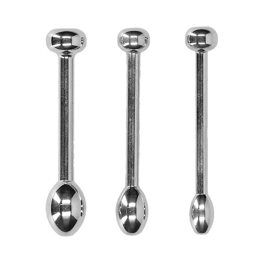 Ouch! Urethral Sounding Stainless Steel Plug Set 6 mm / 8 mm / 10 mm