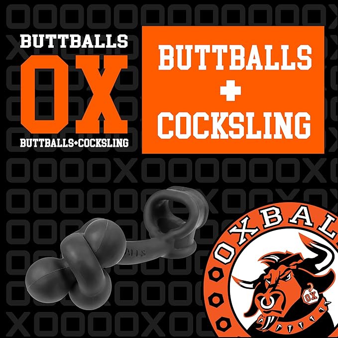 OxBalls BUTTBALLS asslock & cocksling, BLACK ICE