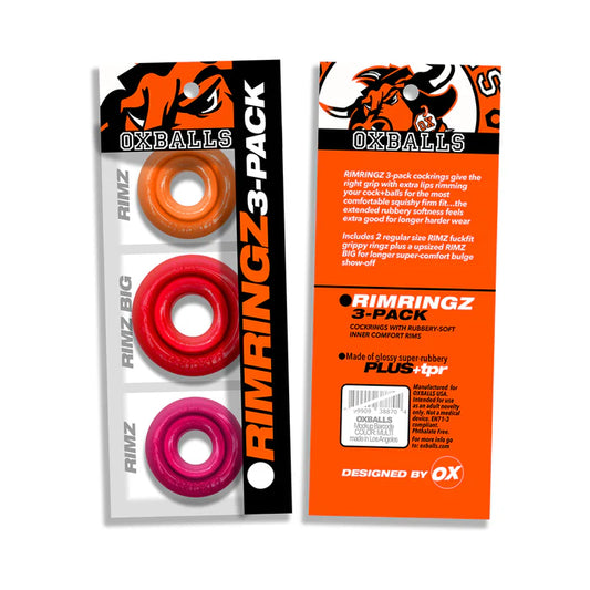 Oxballs Rimringz Multi Size 3-Pack Fire Hots