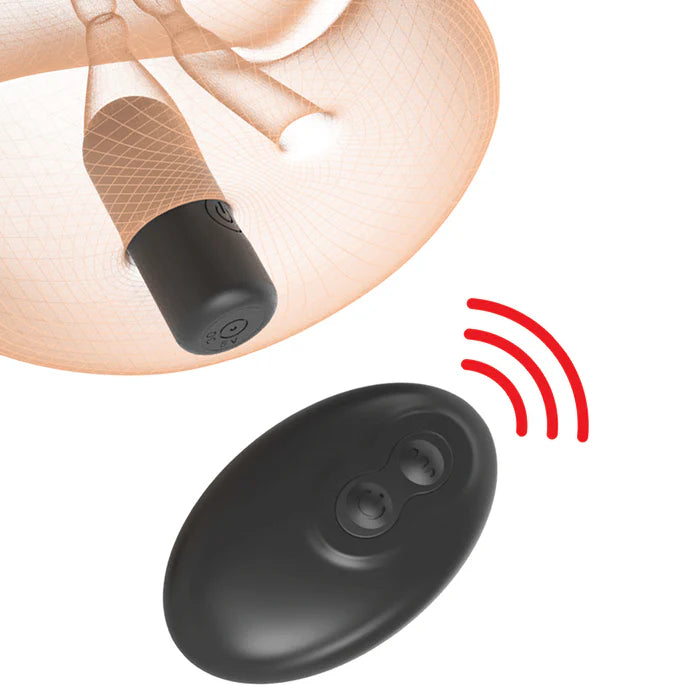 PDX Plus Double Pounder Vibrating Squeeze Stroker Brown