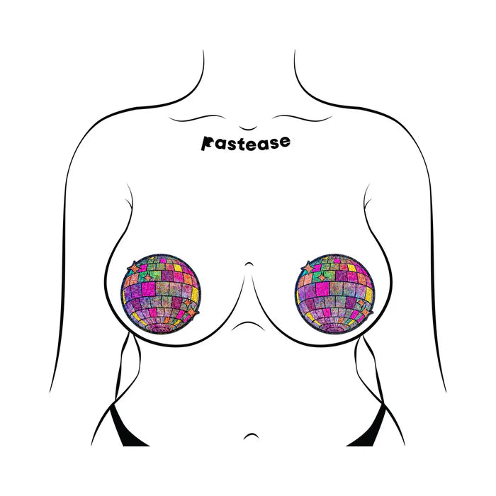 Pastease Disco Ball Nipple Covers Shimmering Glitter Pasties