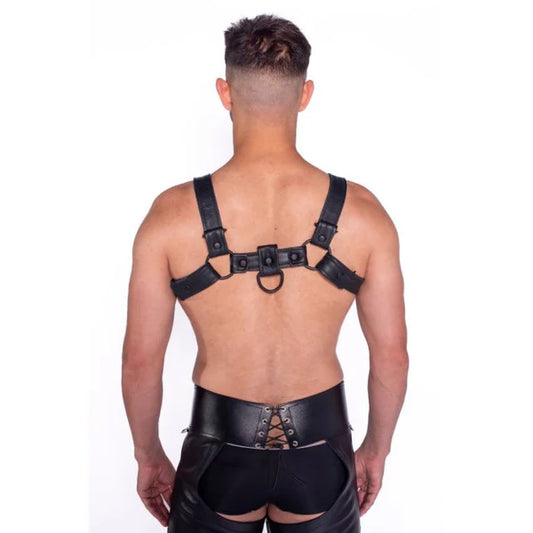 Prowler RED Bull Harness Black with Metal Fittings 2XL