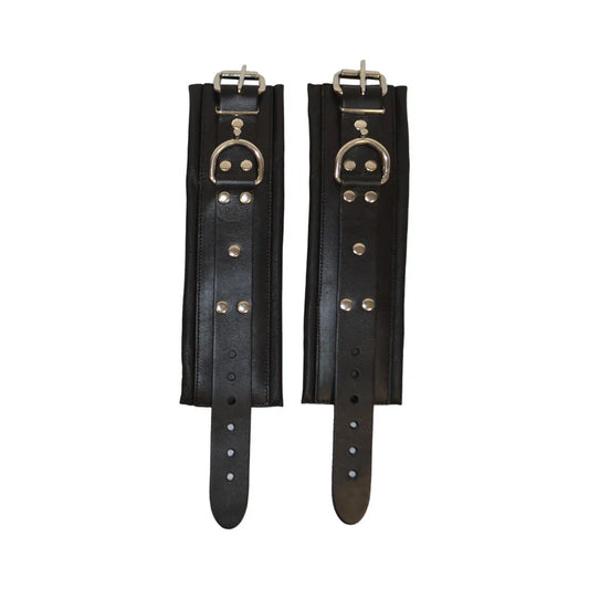 Prowler RED Leather Lockable Wrist Restraints L/XL