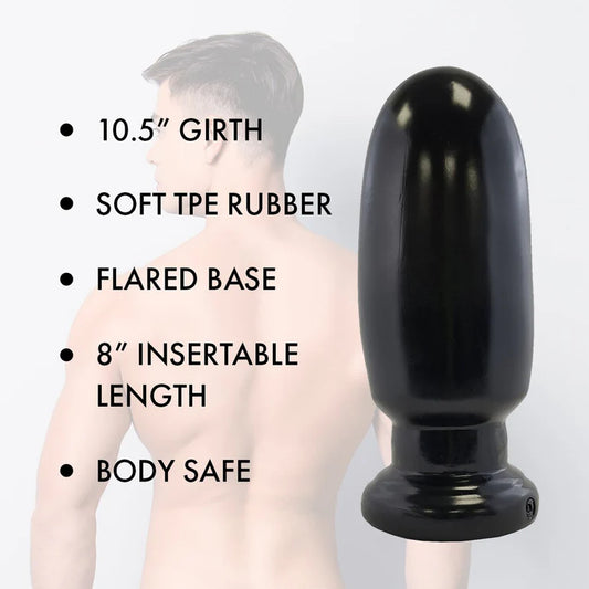 Prowler RED Thud 8 in. Anal Plug Black