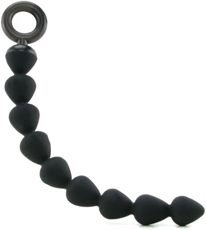 S&M Black Silicone Anal Beads