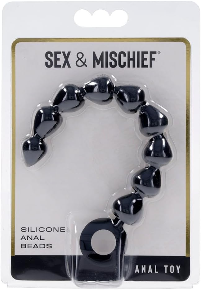S&M Black Silicone Anal Beads