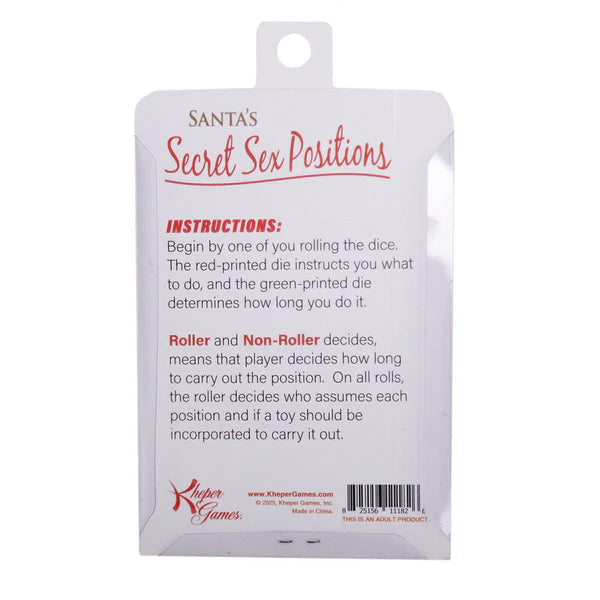 Santa's Secret Sex Positions Dice