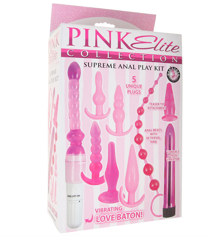 Pink Elite Collection Supreme Anal Play Kit Pink