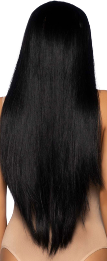 33 Inch Long Straight Wig - Black
