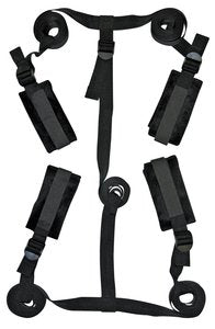Sportsheets Sex & Mischief 5-Piece Adjustable Bed Bondage Restraint Kit Black