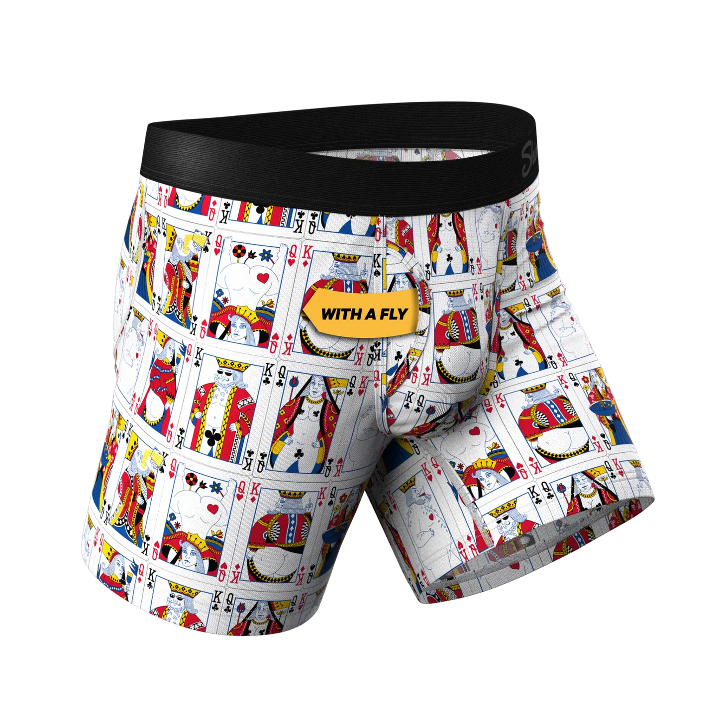 Shinesty The Bottomless Blackjack Vintage Playing Cards Ball Hammock Pouch Underwear with Fly XL