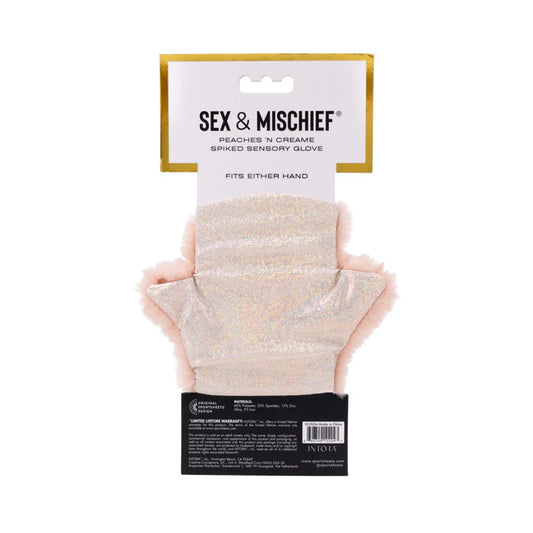 Sportsheets Sex & Mischief Peaches 'n CreaMe Spiked Sensory Glove