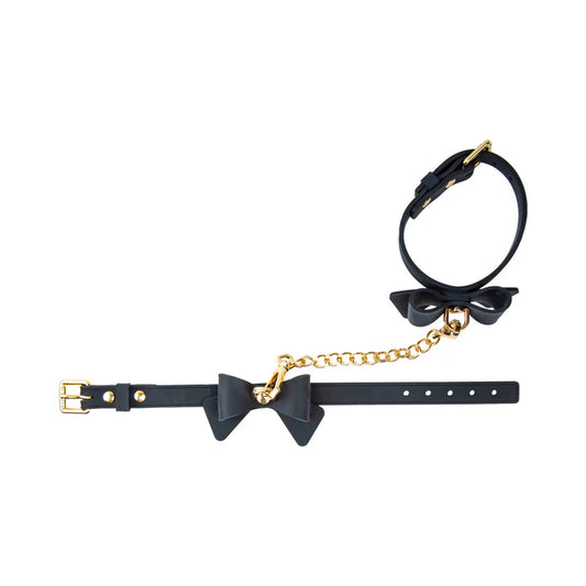 Temptasia Ardor Wrist & Ankle Restraints Black with Bow