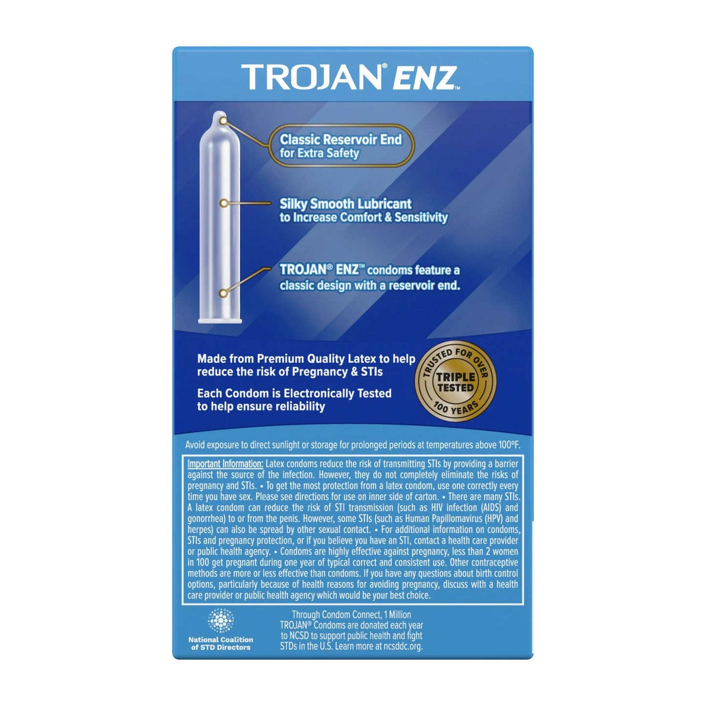 Trojan-Enz Lubricated Condoms 12-Pack