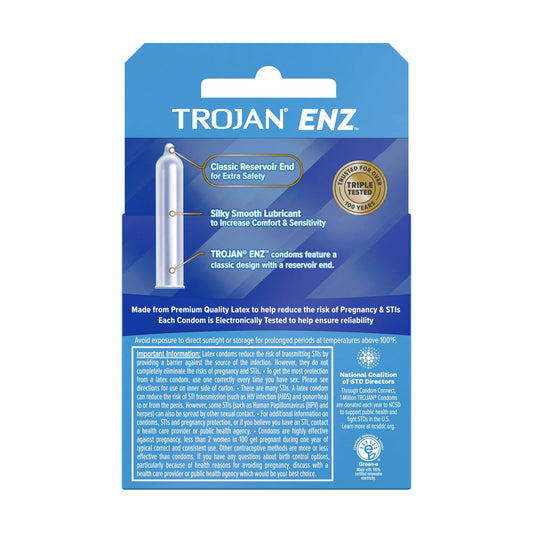 Trojan-Enz Lubricated Condoms 3-Pack