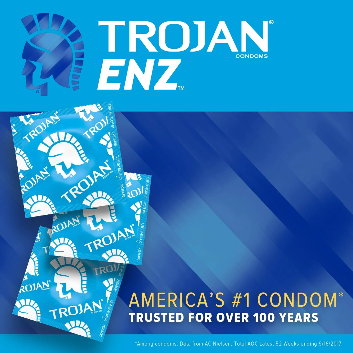 Trojan-Enz Lubricated Condoms 3-Pack