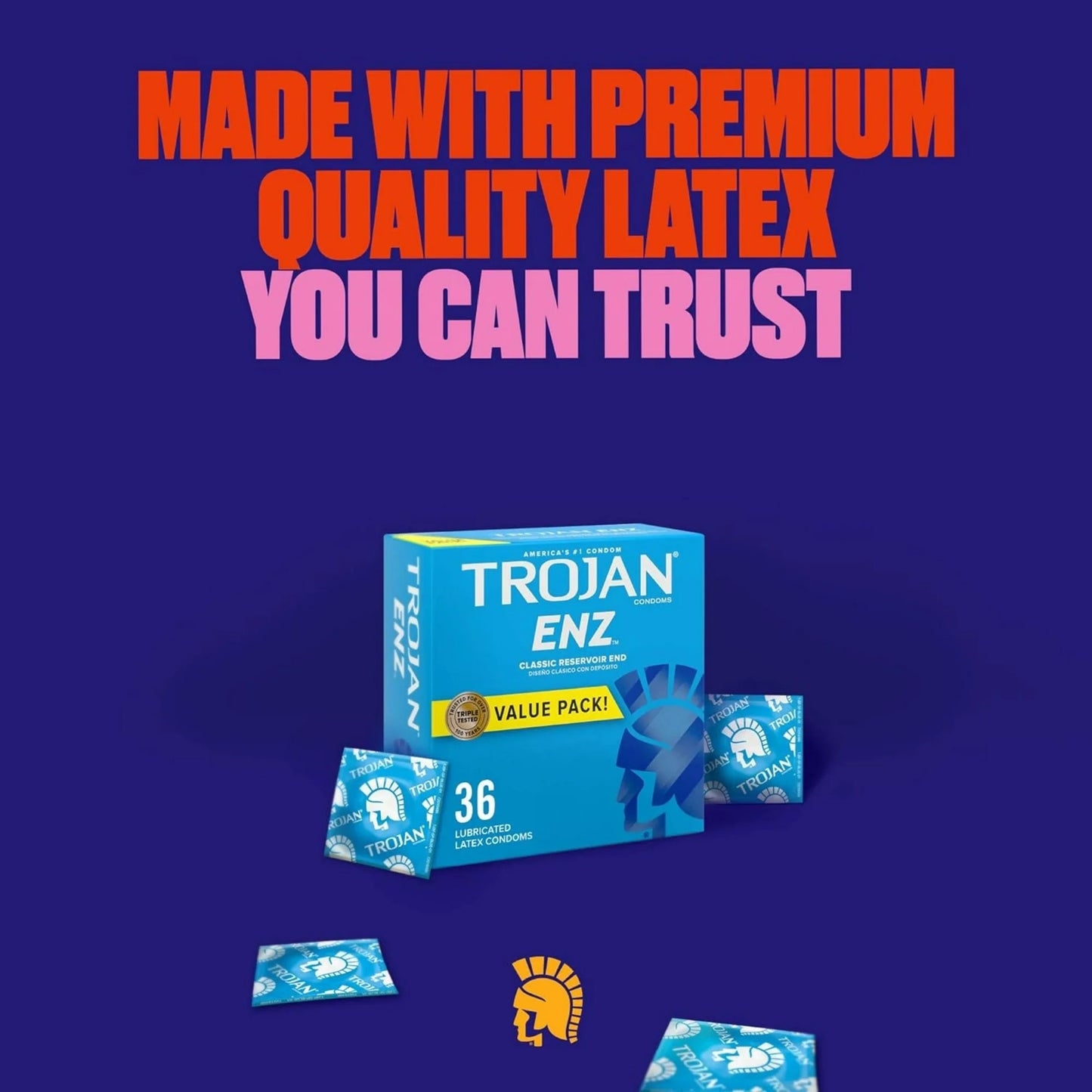 Trojan-Enz with Spermicidal Lubricant 12-Pack